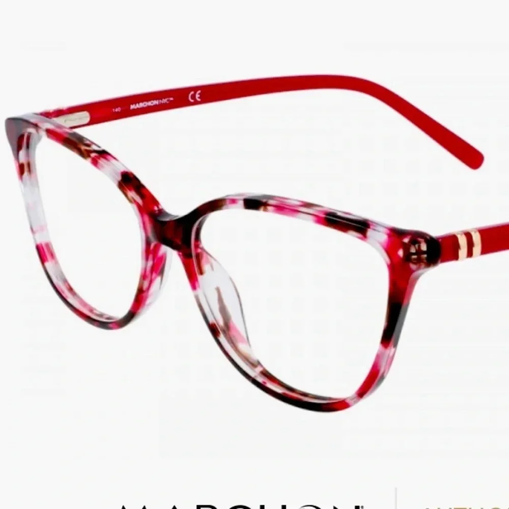 Marchon NYC M-5014 Eyeglasses Frames RXable 640 52 - Tortoise with Wine NWT